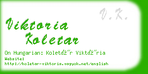 viktoria koletar business card